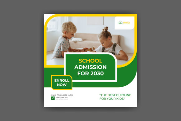 Back to School Admission Square Banner: A Versatile Design Solution