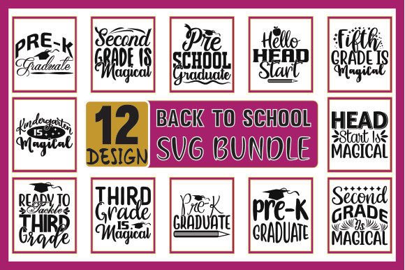 Back to School Quotes Designs Bundle