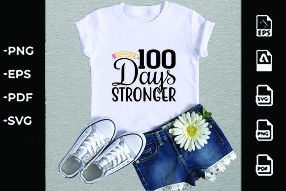 Back to School SVG Design: 100 Days Stronger for Creative Projects
