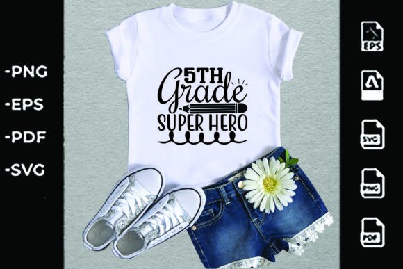 Back to School SVG Design for 5th Grade
