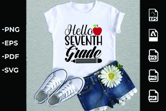 Back to School Svg Design, Hello Seventh: A Creative Resource for Educators and Crafters