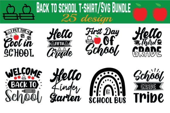 Back to School T-shirt Sublimation Bundle